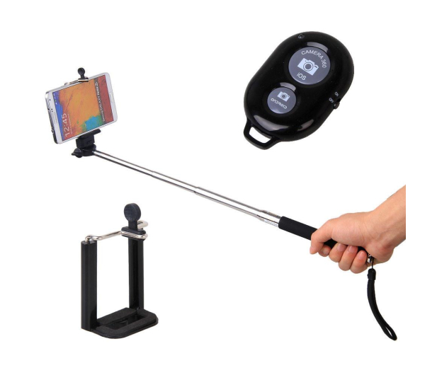 SHIRU Selfie Stick Monopod bezprzewodowy + pilot - 248645 - zdjęcie 2